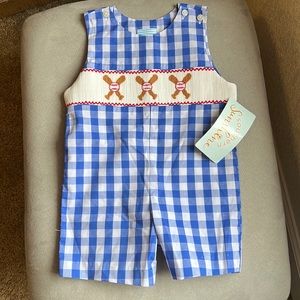 New with tags smocked baseball jumper